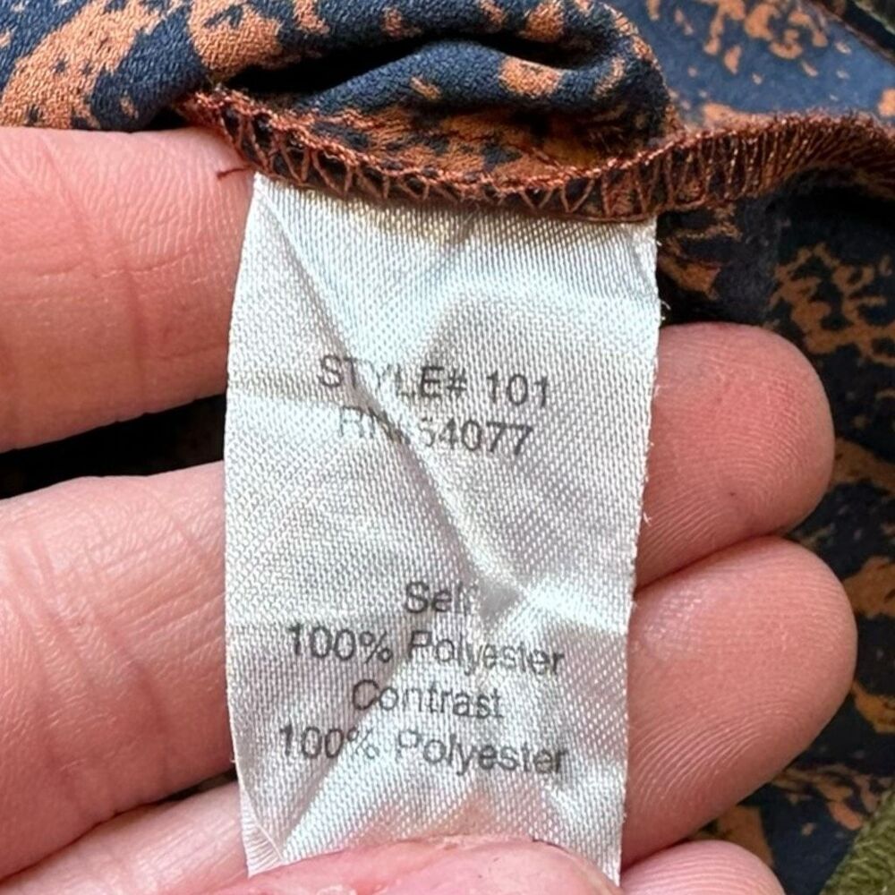 CABI Women’s Blue Orange Python Print Border Wrap… - image 6